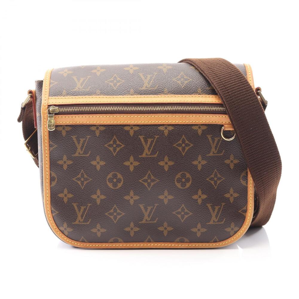 Louis Vuitton Messenger Bosphore Shoulder Bag Canvas Leather Monogram Brown